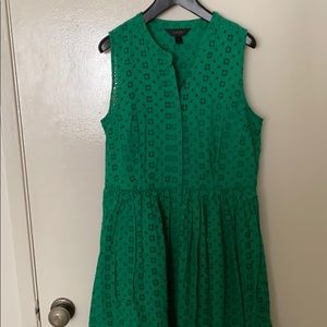 J.Crew Eyelet Sleeveless Shirtdress
